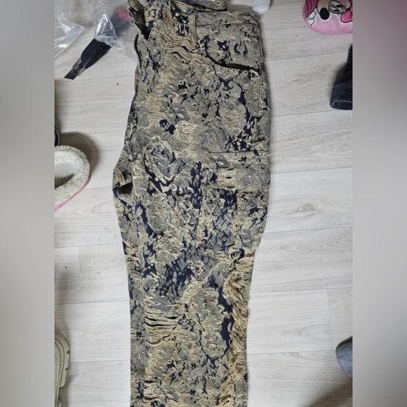 Stacked flare denim pants jeans - Picture 4 of 5